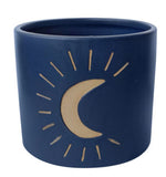 George Moon Planter Blue & Gold 14x12cm, UK version