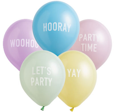 George Home Slogan Pastel Latex Balloons 10pk