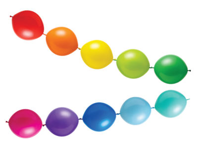 George Home multi-coloured linking balloons 10-pack, UK version