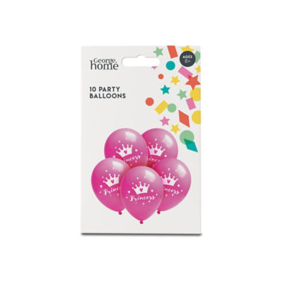 George Home Princess Balloons Party Balloons 10pk
