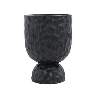 George Home Black Woodcut planter 17.5x17.5x24.5cm - British product