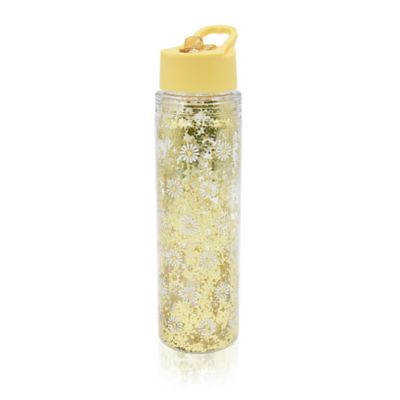 George Home daisy glitter water bottle 620ml, UK version