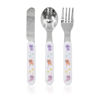 George Home kitty cutlery set 3 piece, UK version