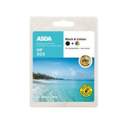 ASDA HP305 Black and Colour Printer Ink Cartridge