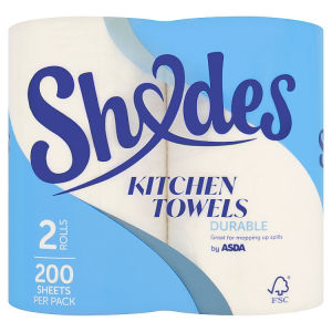 ASDA Shades Durable Kitchen Towel Rolls 2 rolls - British product