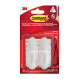 Command Designer Hooks Medium White 2 pack - British product