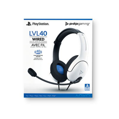 Casque de jeu stéréo filaire PDP LVL40 - Blanc