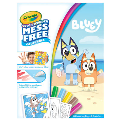 Crayola Bluey Color Wonder mess free colouring set with 18 pages and 5 markers - British product