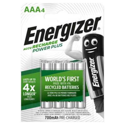 Energizer rechargeable AAA batteries 4-pack - British product