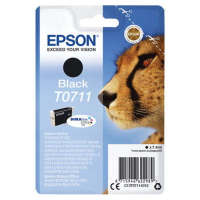 Epson T0711 Schwarze Tintenpatrone 7,4 ml