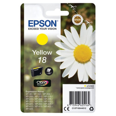 Epson T1804 Yellow Ink Cartridge 3.3ml - British product