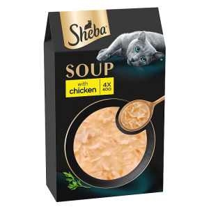 Sheba chicken soup wet cat food 4 x 40g pouches (British brand)