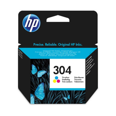 HP 304 tri-colour ink cartridge 2ml, UK version
