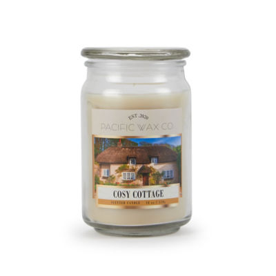 Pacific Wax Co Cosy Cottage Jar Candle 510g, imported from the UK