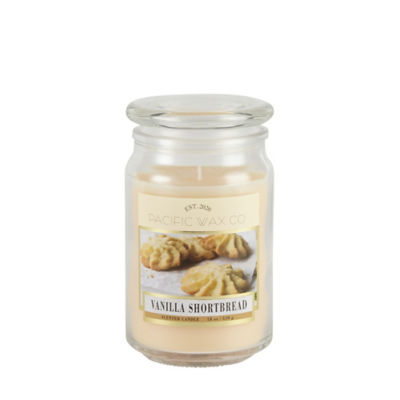 Pacific Wax Co Vanilla Shortbread jar candle 510g, imported from the UK