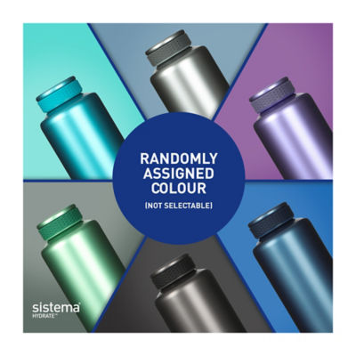 Sistema insulated water bottle assorted colours 600ml (British brand)