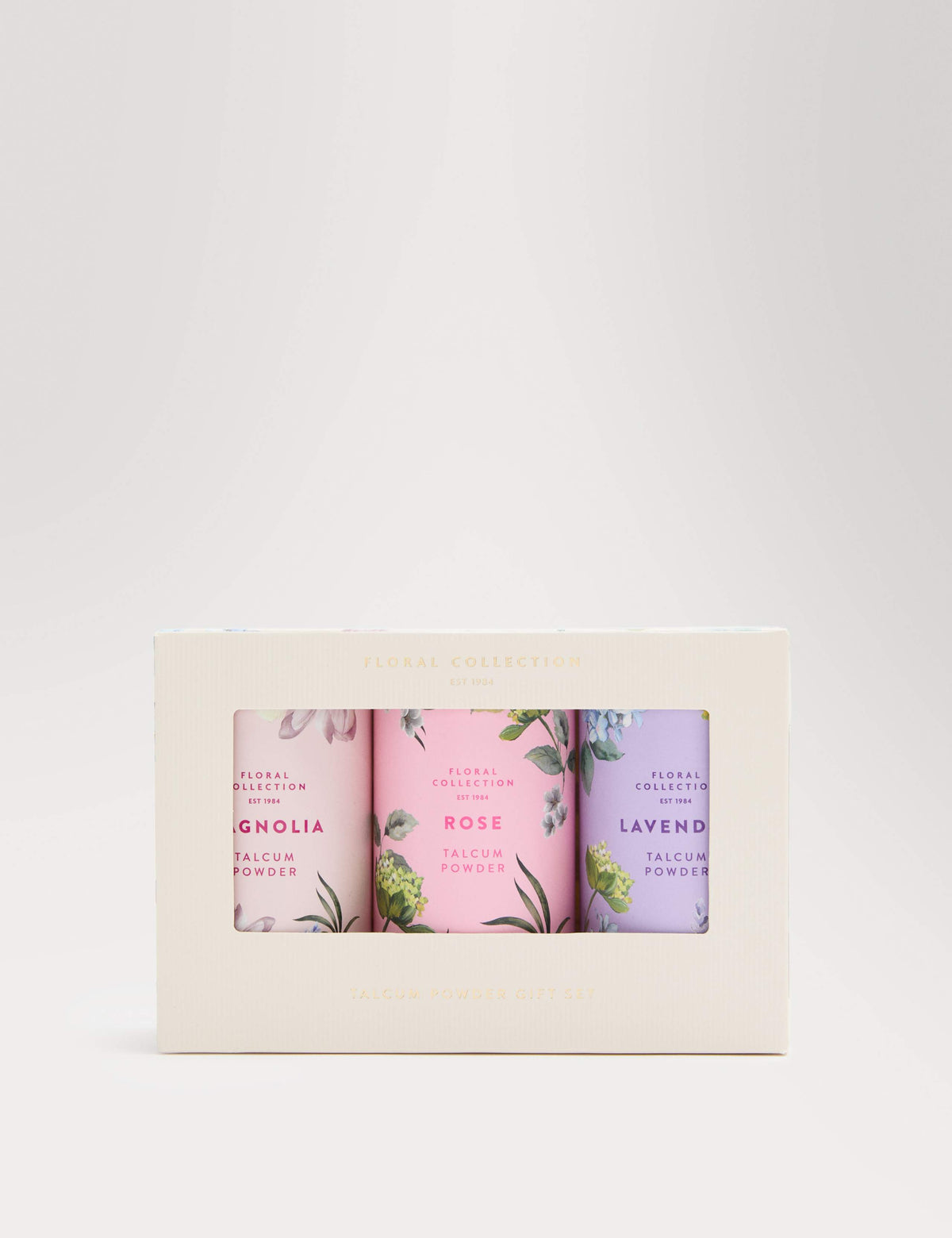 Talcum Powder Gift Set Lavender Rose Magnolia 150g (British brand)