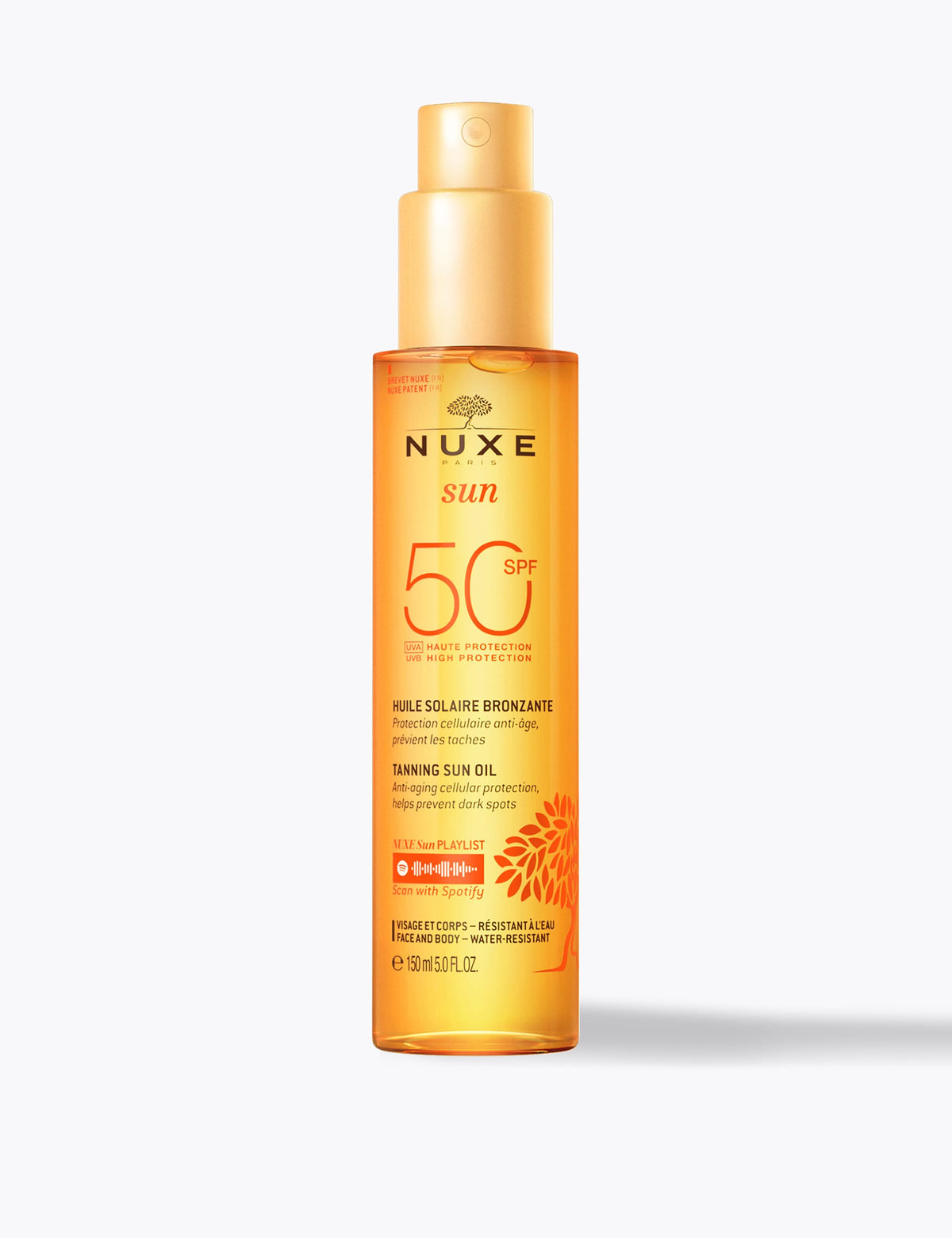 Nuxe tanning sun oil SPF50 150ml (British brand)