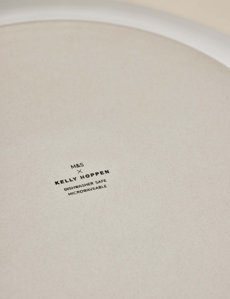 M&S X Kelly Hoppen textured ceramic dinner plate 27.5 cm (British brand)