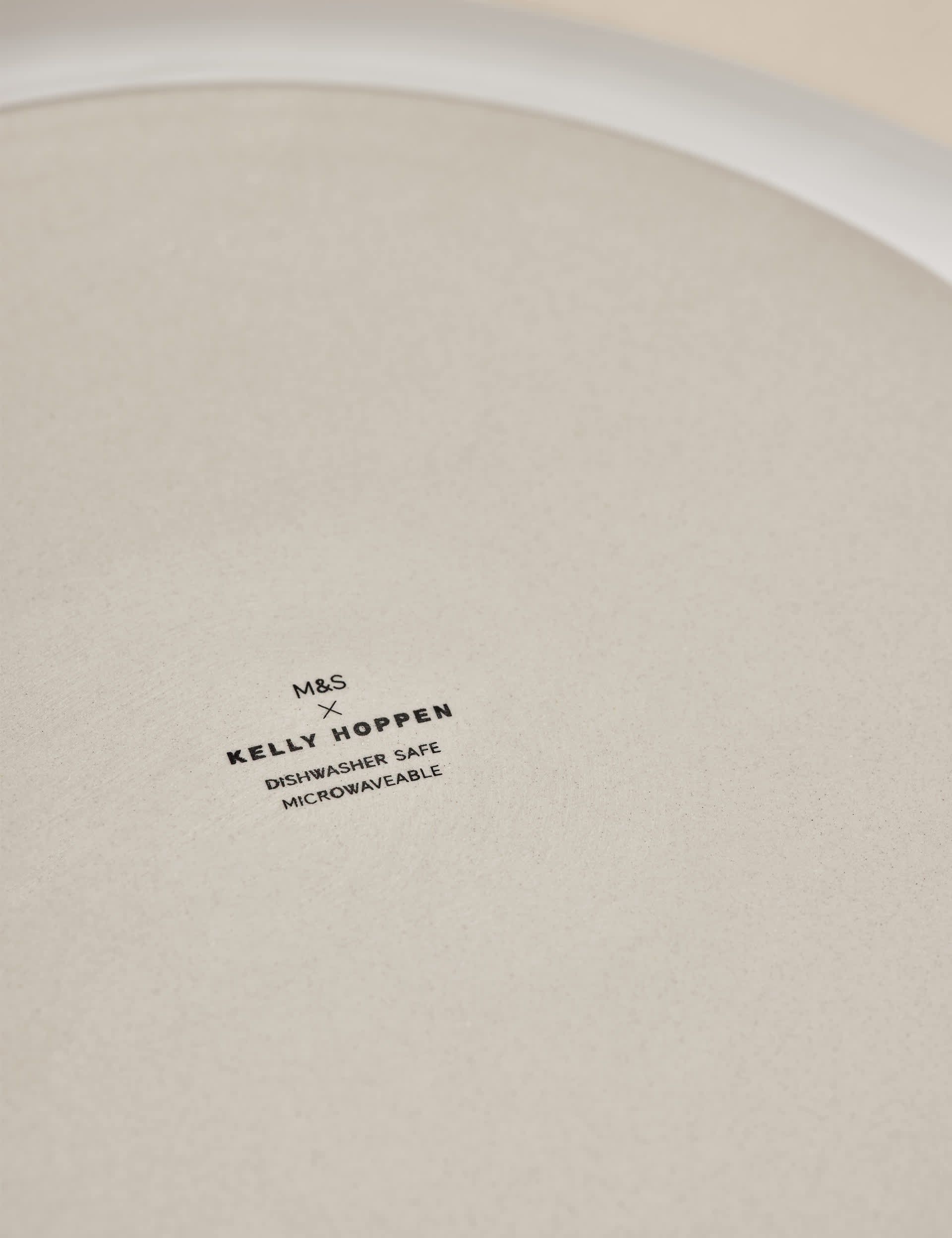 M&S X Kelly Hoppen textured ceramic dinner plate 27.5 cm (British brand)