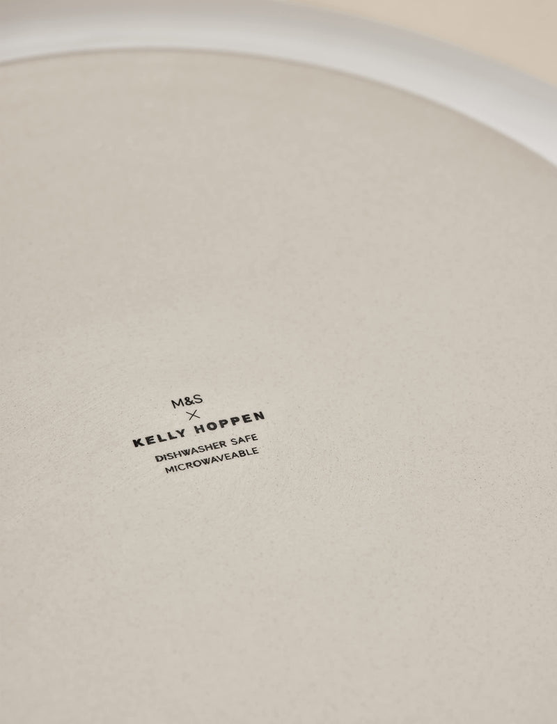 M&S X Kelly Hoppen textured ceramic dinner plate 27.5 cm (British brand)