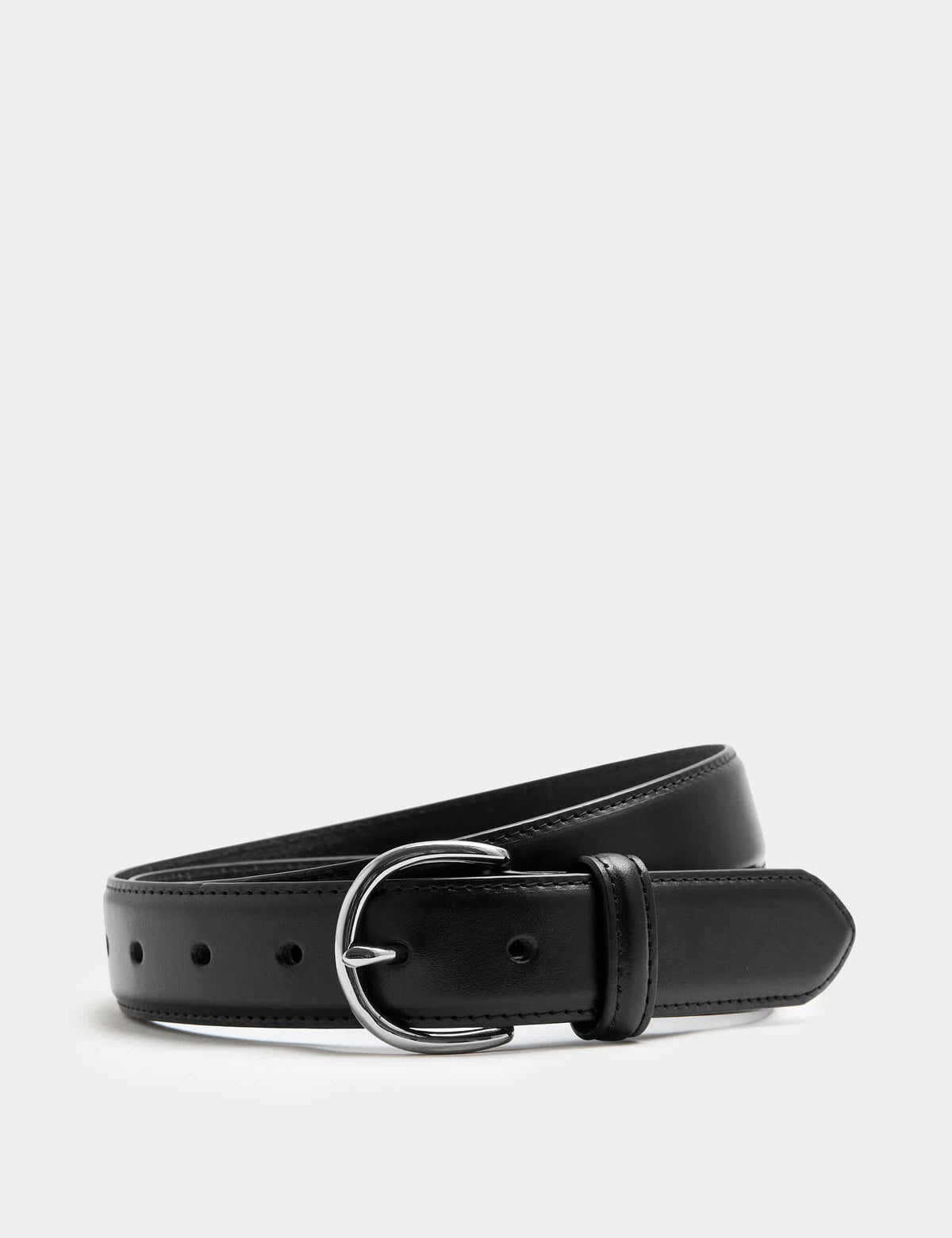 M&S textured leather buckle belt (British brand)