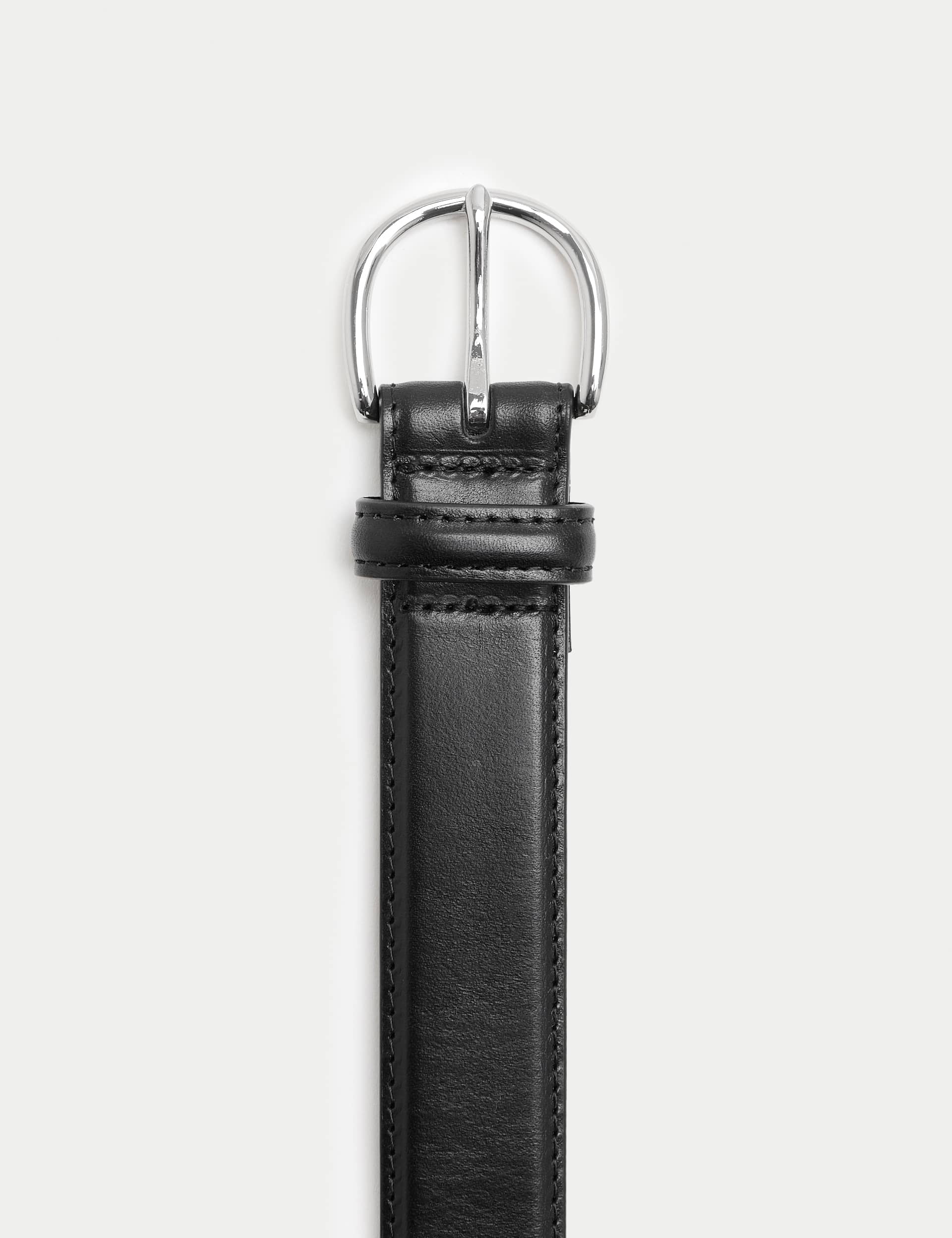 M&S textured leather buckle belt (British brand)