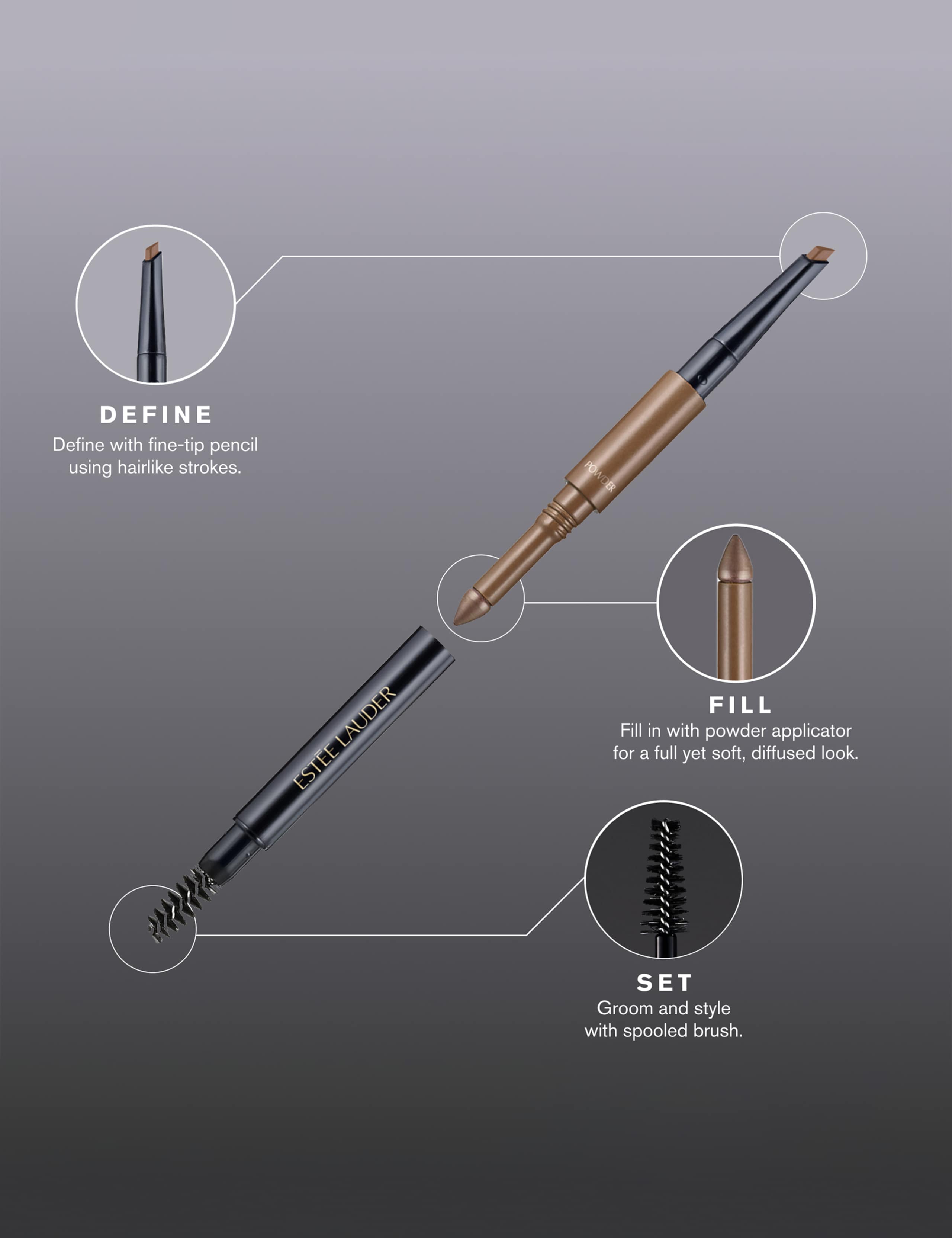Estée Lauder 3-in-1 Brow Multi Tasker 0.24g (British brand)