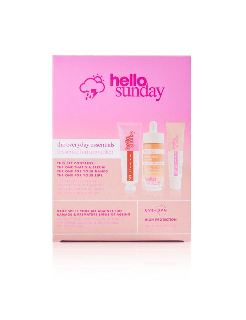 Hello Sunday Everyday Essentials SPF Skincare Kit (British brand)
