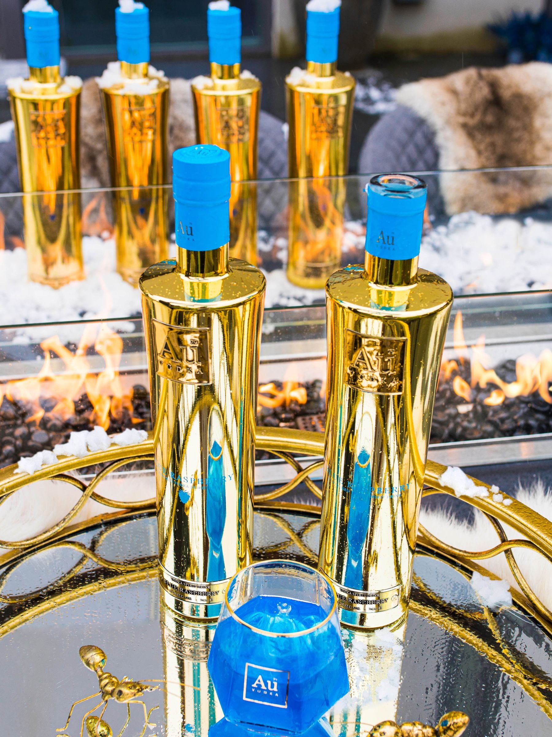DrinksTime Au Vodka Blue Raspberry 70cl - British product