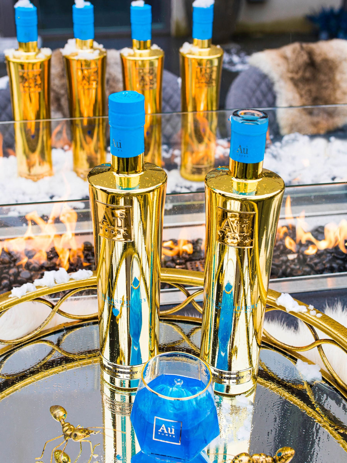 DrinksTime Au Vodka Blue Raspberry 70cl - British product