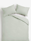 Green pale sage duvet cover and pillowcase set, UK version