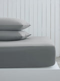 Grey cotton rich deep fitted bed sheet, UK version