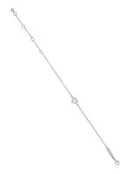 Ted Baker Silver Tone, Clear Crystal HANSAA: Heart Adjustable Bracelet