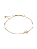 Ted Baker gold tone clear crystal heart adjustable bracelet (British brand)