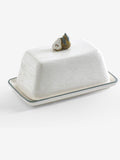 White pear butter dish 18.5cm height (British brand)