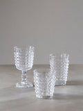Maison by Premier Clear High Ball Pyramid Hi Ball Glasses Clear Glass Set of 4