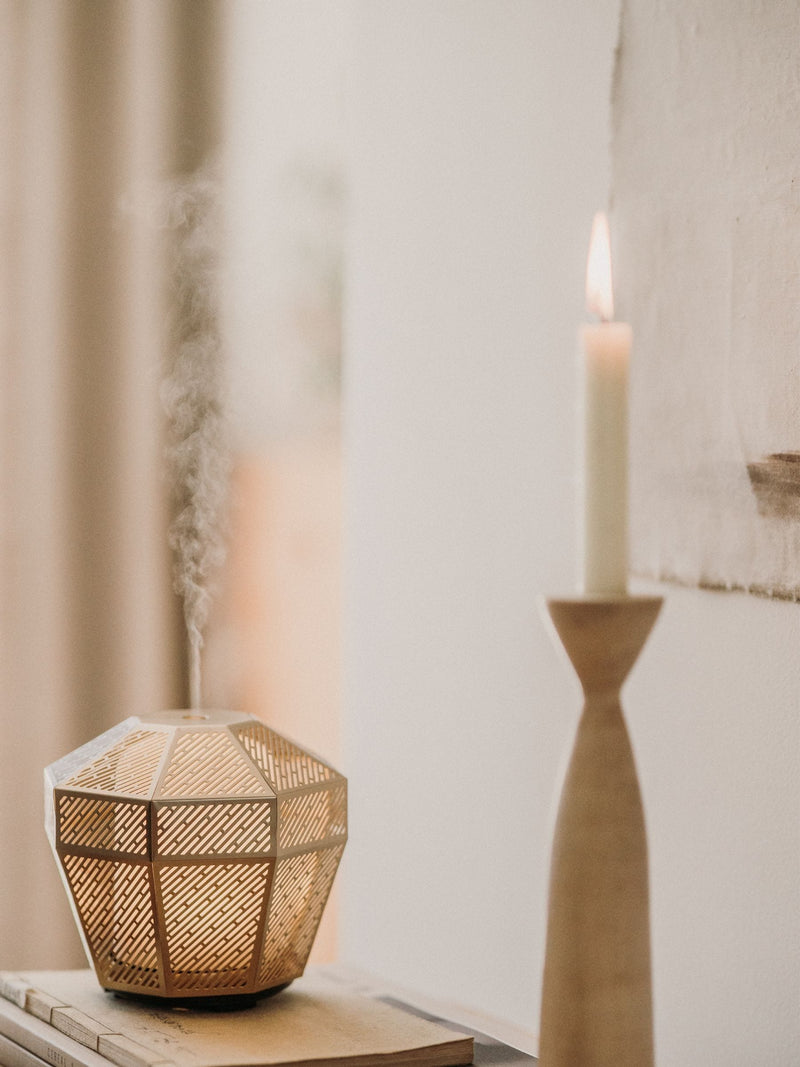 Made by Zen Luminarie Metallic Gold Electric Aroma Diffuser, imported from the UK