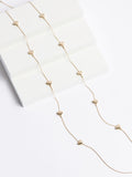 Gold tone heart long rope necklace, UK version