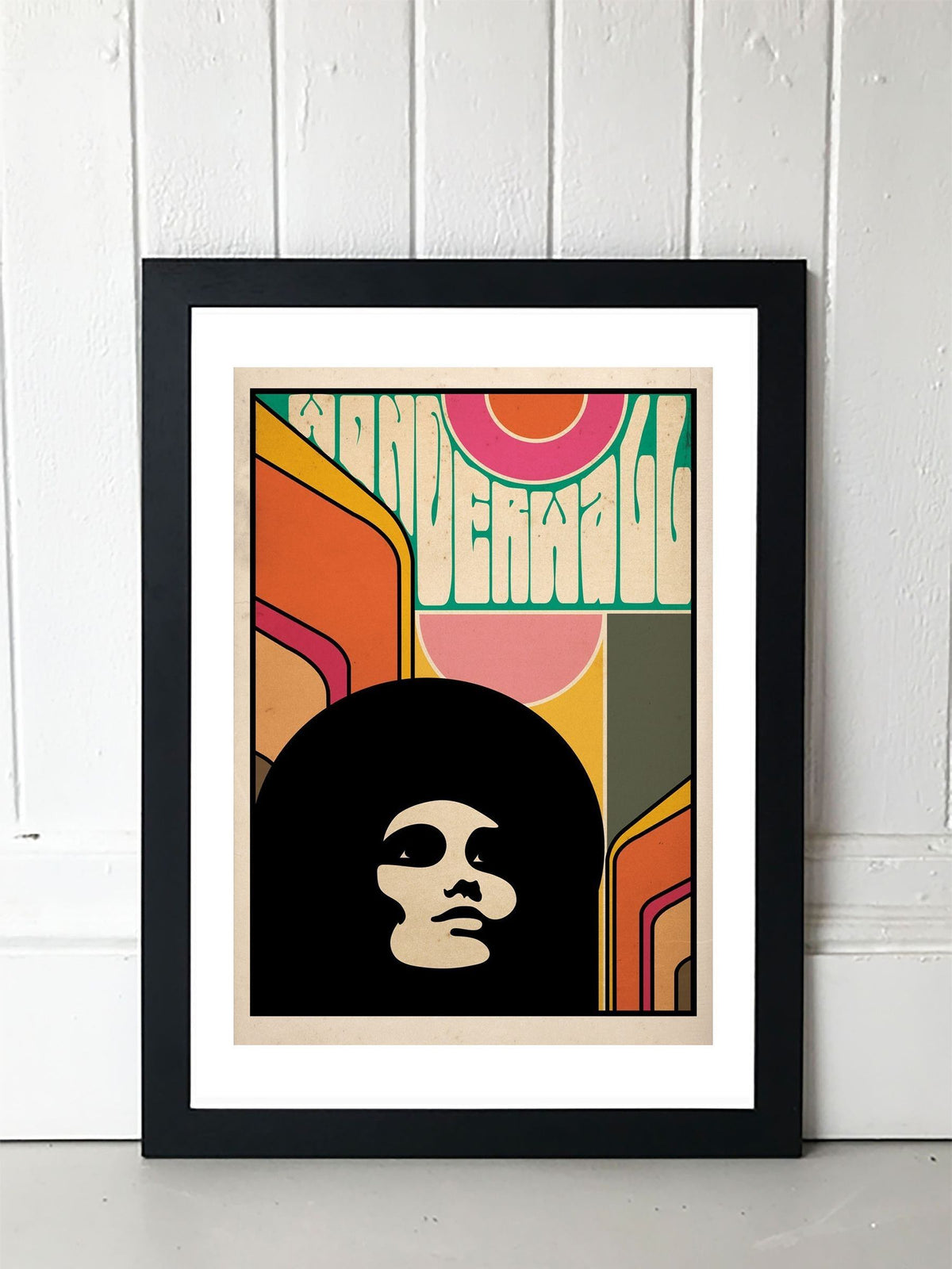 East End Prints Orange Wonderwall framed art print - British product