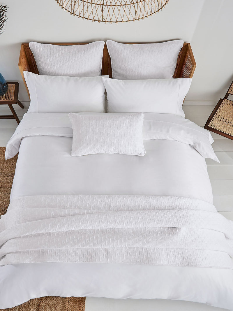 Ted Baker white silky smooth plain dye flat sheet (British brand)
