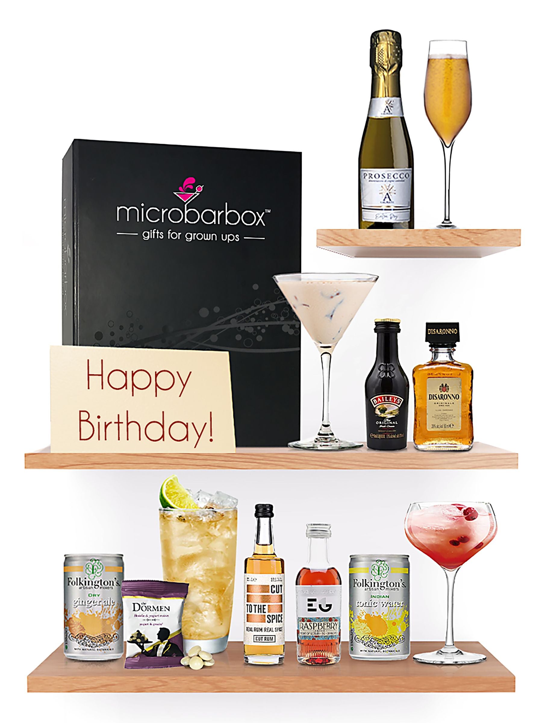 MicroBarBox Happy Birthday Cocktail Set, imported from the UK