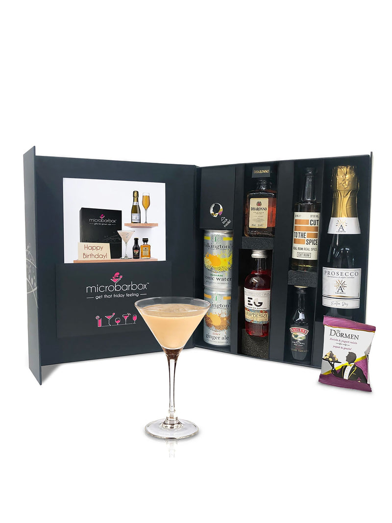 MicroBarBox Happy Birthday Cocktail Set, imported from the UK