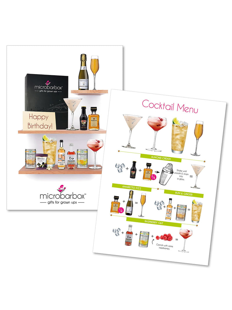 MicroBarBox Happy Birthday Cocktail Set, imported from the UK