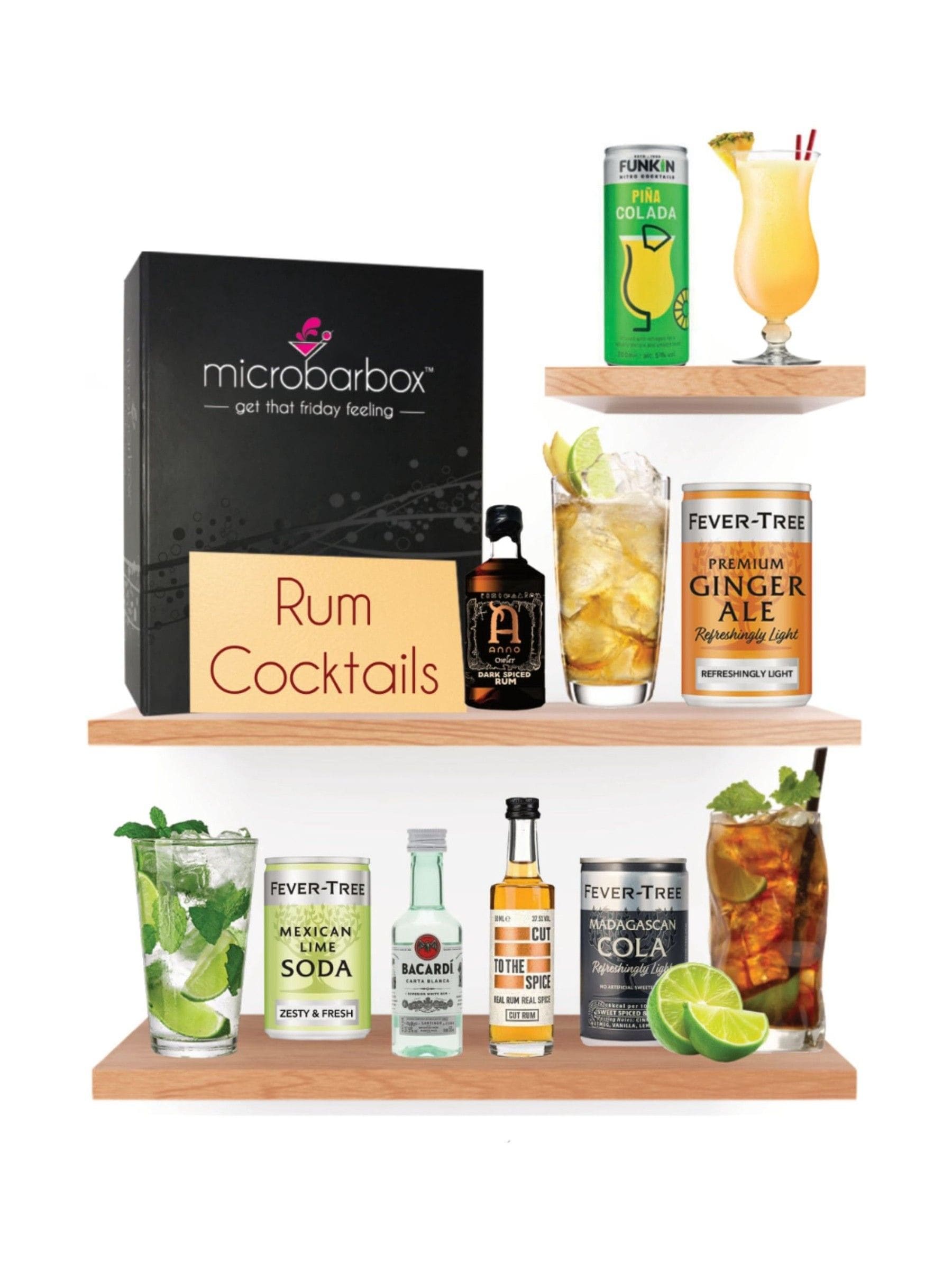 MicroBarBox rum cocktail gift set, imported from the UK