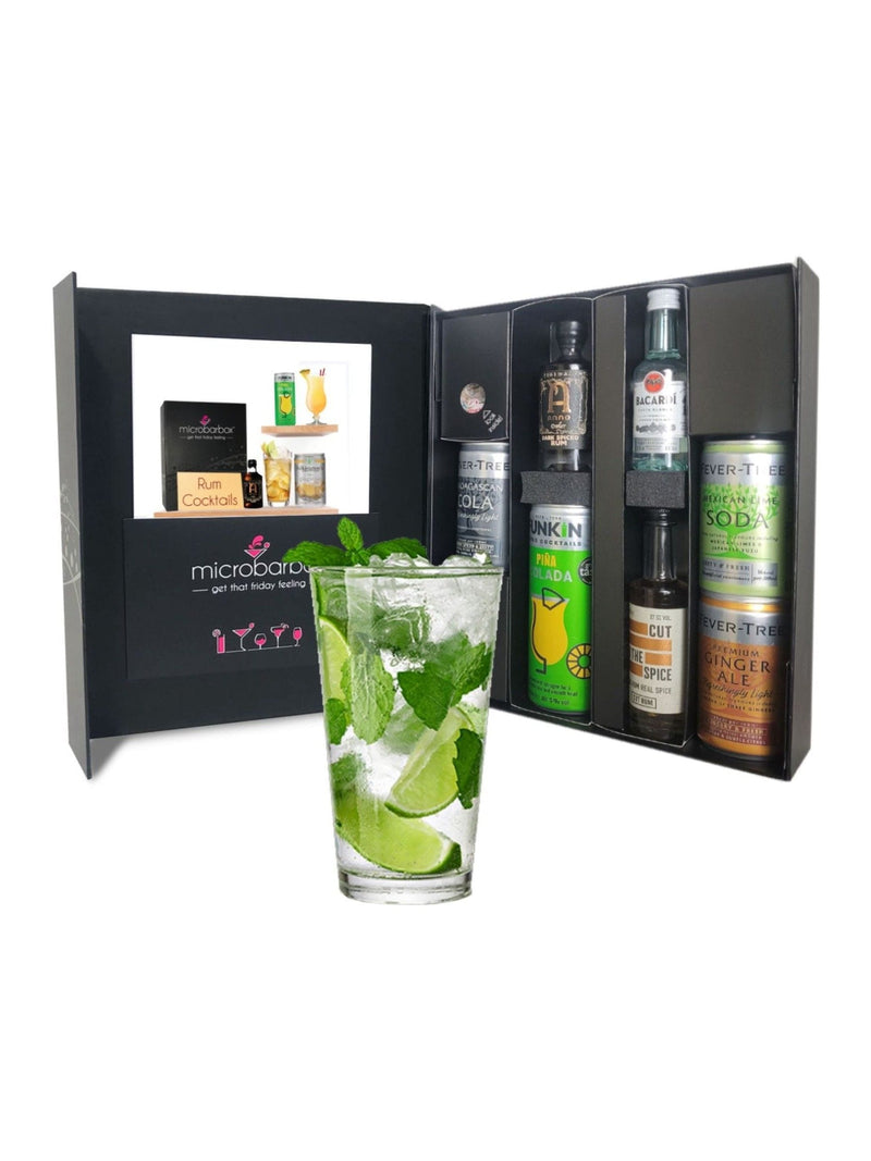 MicroBarBox rum cocktail gift set, imported from the UK