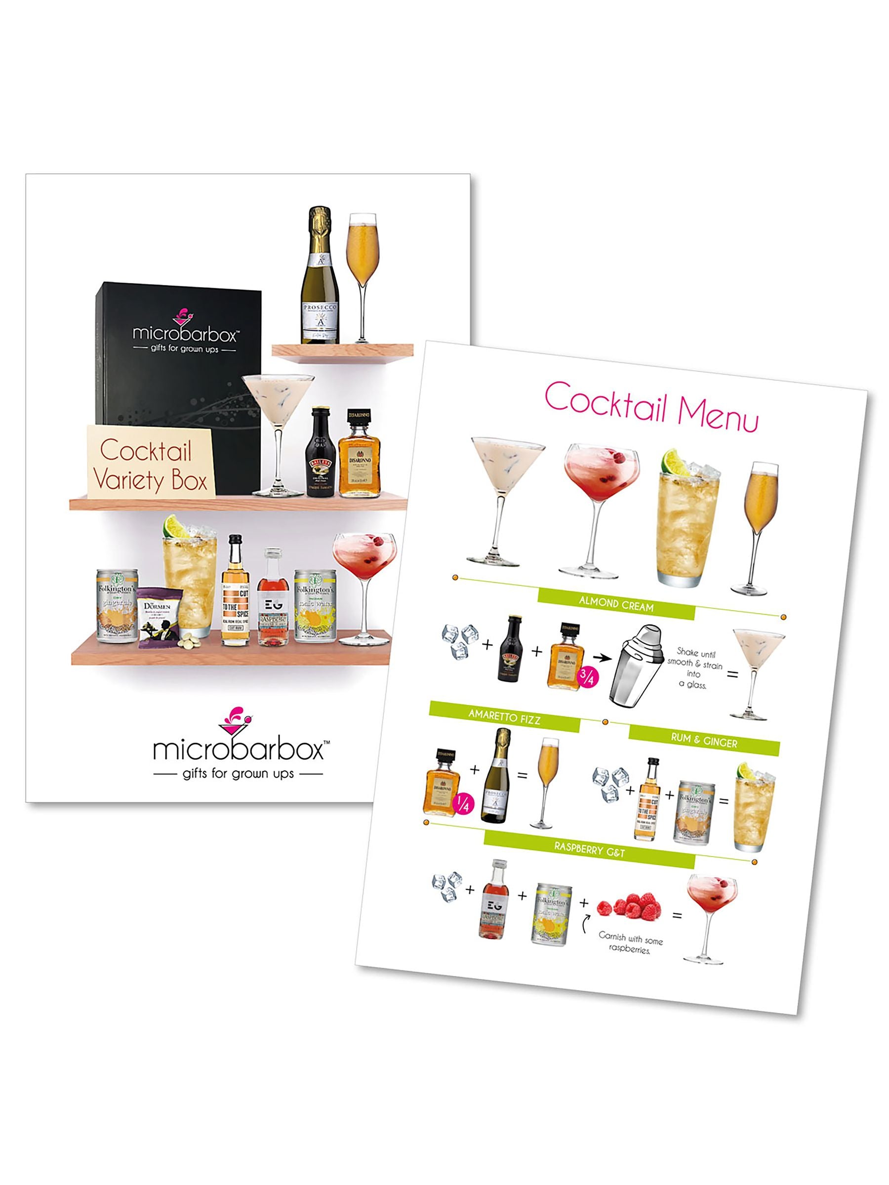 MicroBarBox variety cocktail gift set, imported from the UK