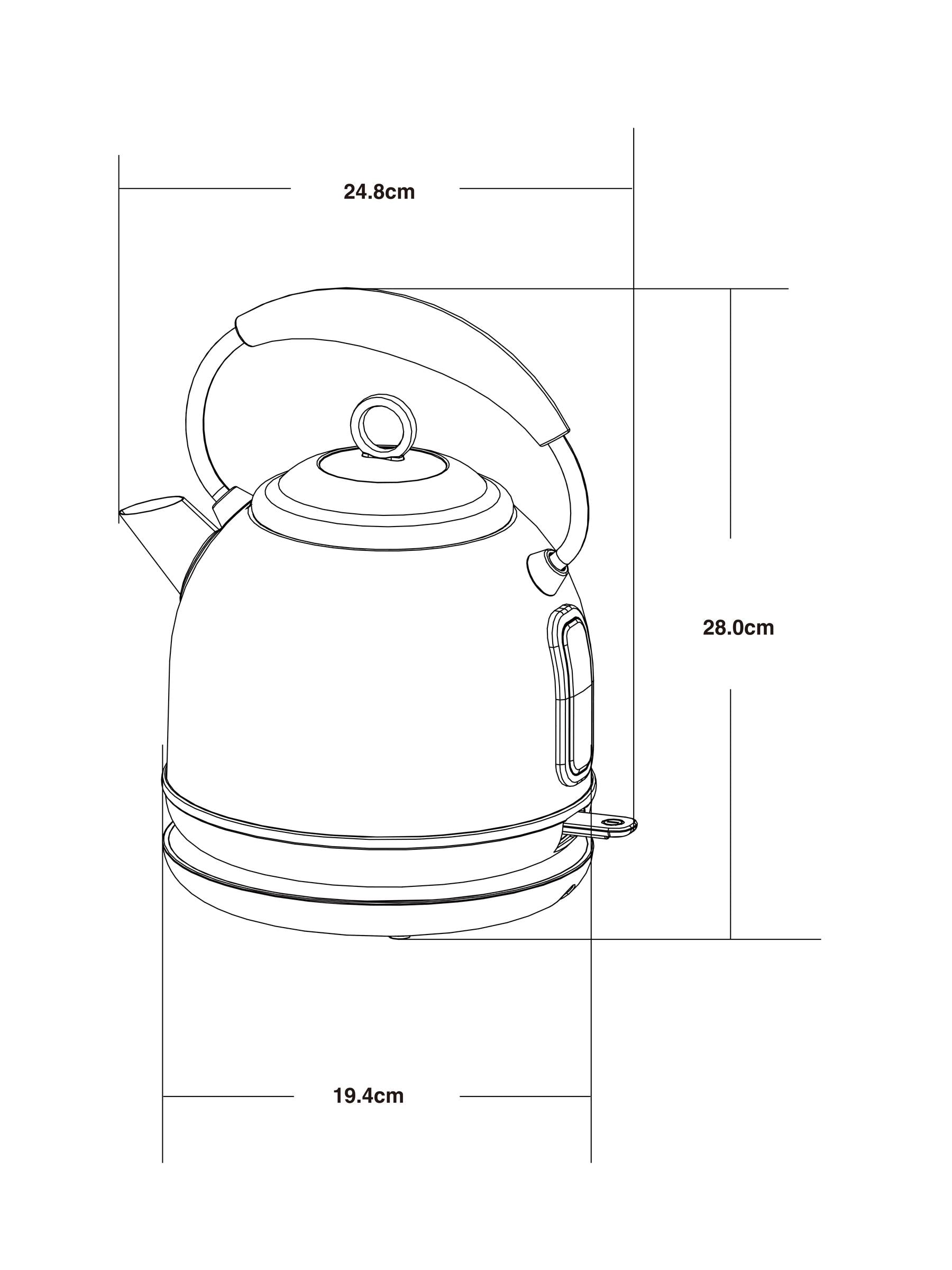 Dove Grey Malvern kettle 1.7 litre - British product