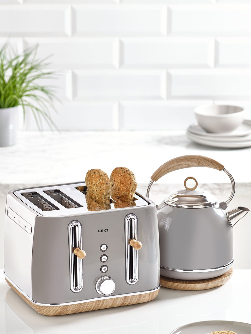 Dove Grey Malvern four-slice toaster - British product