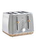 Dove Grey Malvern four-slice toaster - British product